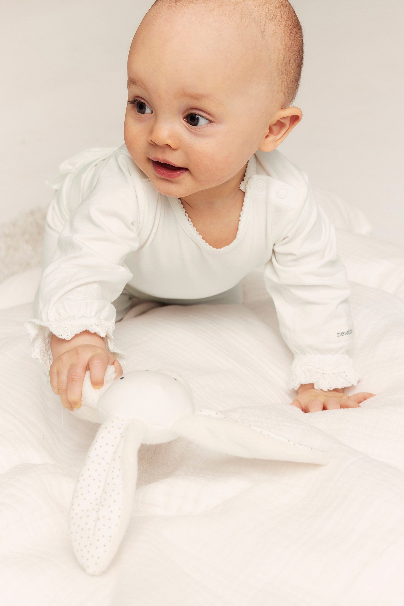 Lace-cuff bodysuit | Off-white | Baby | Newbie