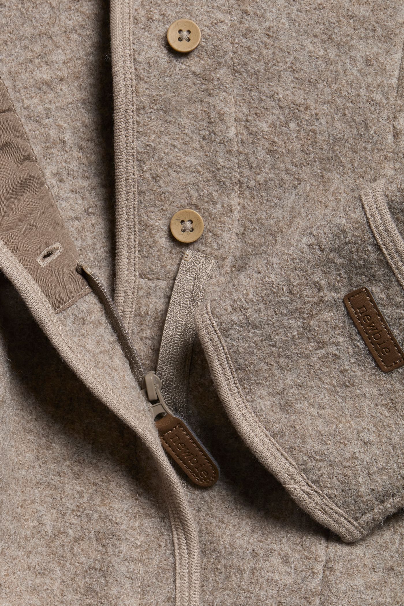 Wool coverall | Brown mélange | Baby | Newbie
