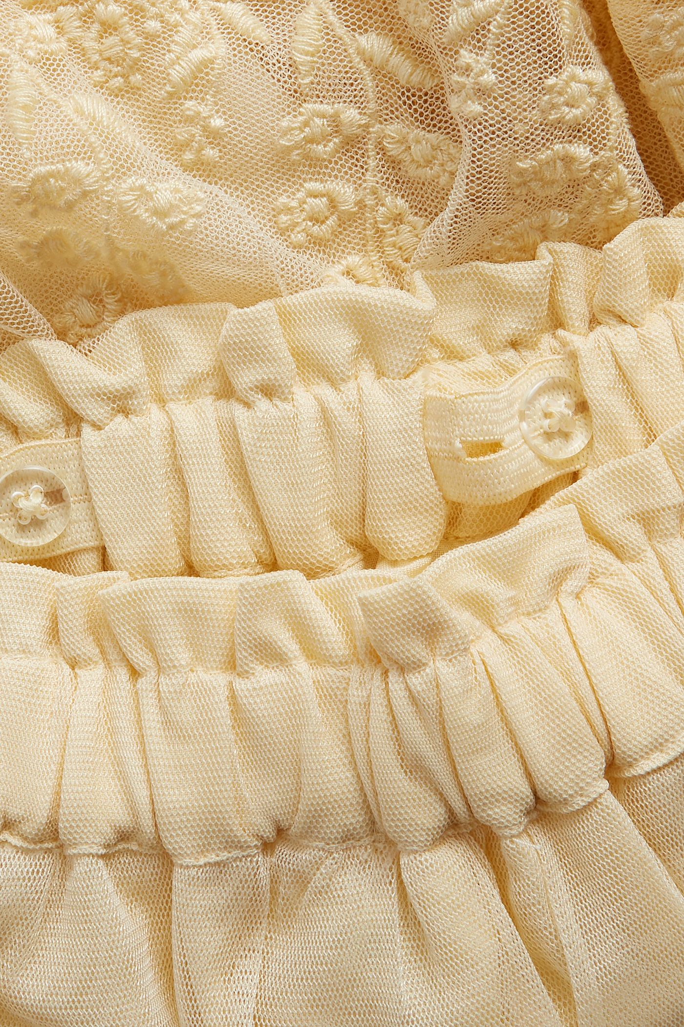 Mesh skirt with embroidery | Yellow | Kids | Newbie