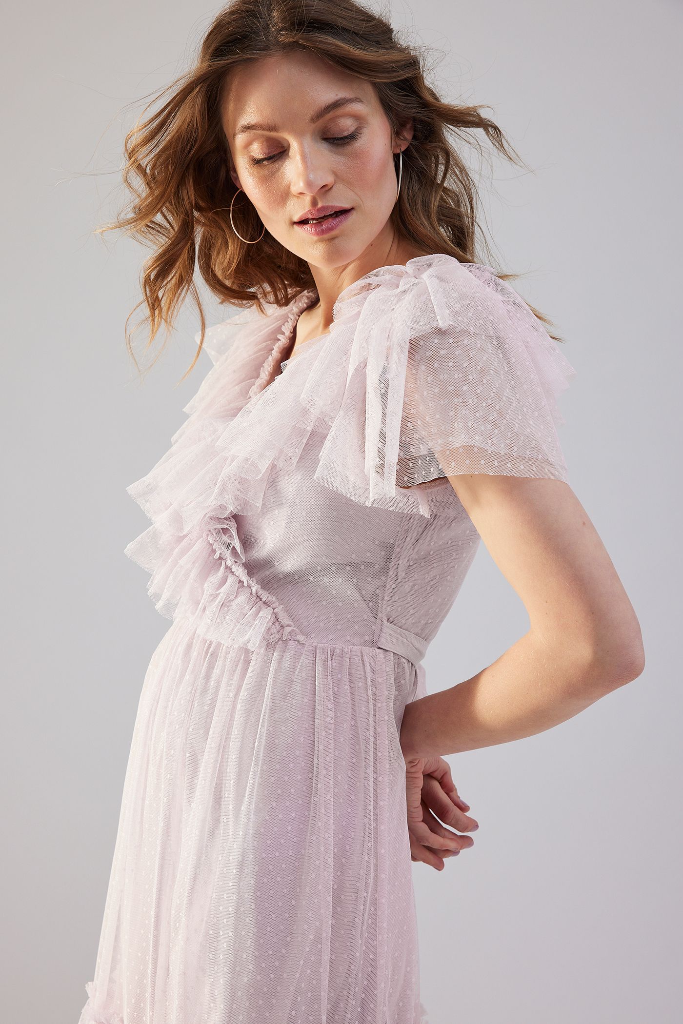 Dress with frills from Newbie Woman | Light purple | Kids | Newbie