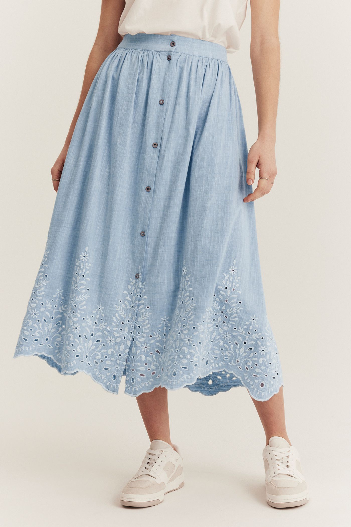 Embroidered skirt from Newbie Woman | Light blue | Kids | Newbie