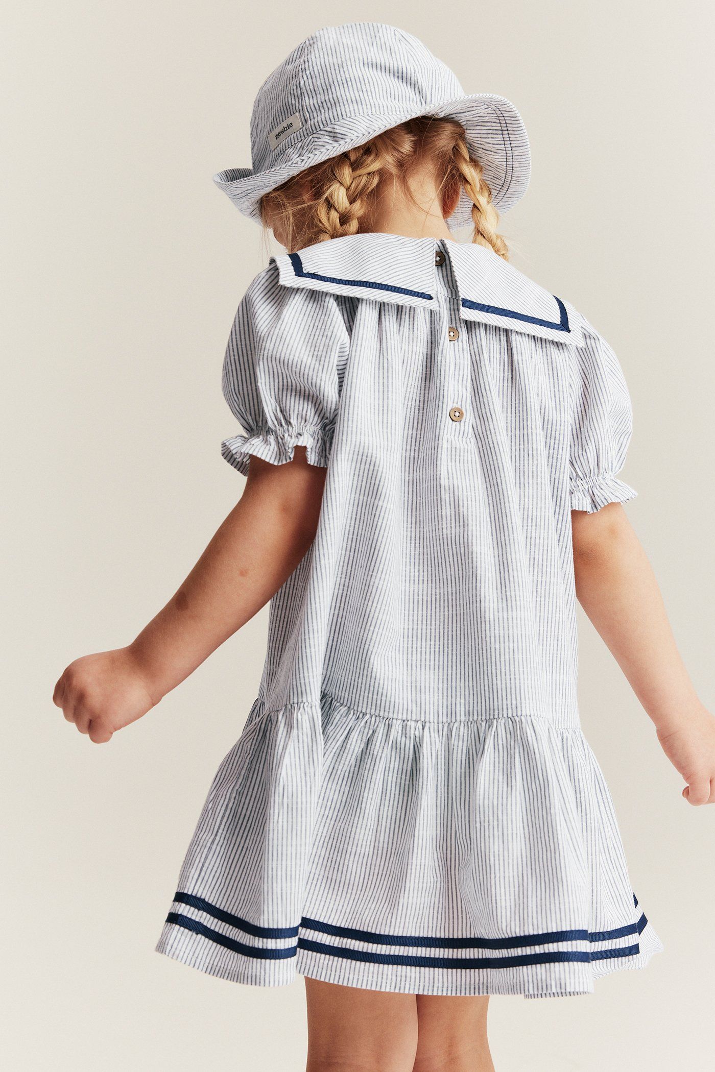 Dress with sailor collar | Off-white | Kids | Newbie