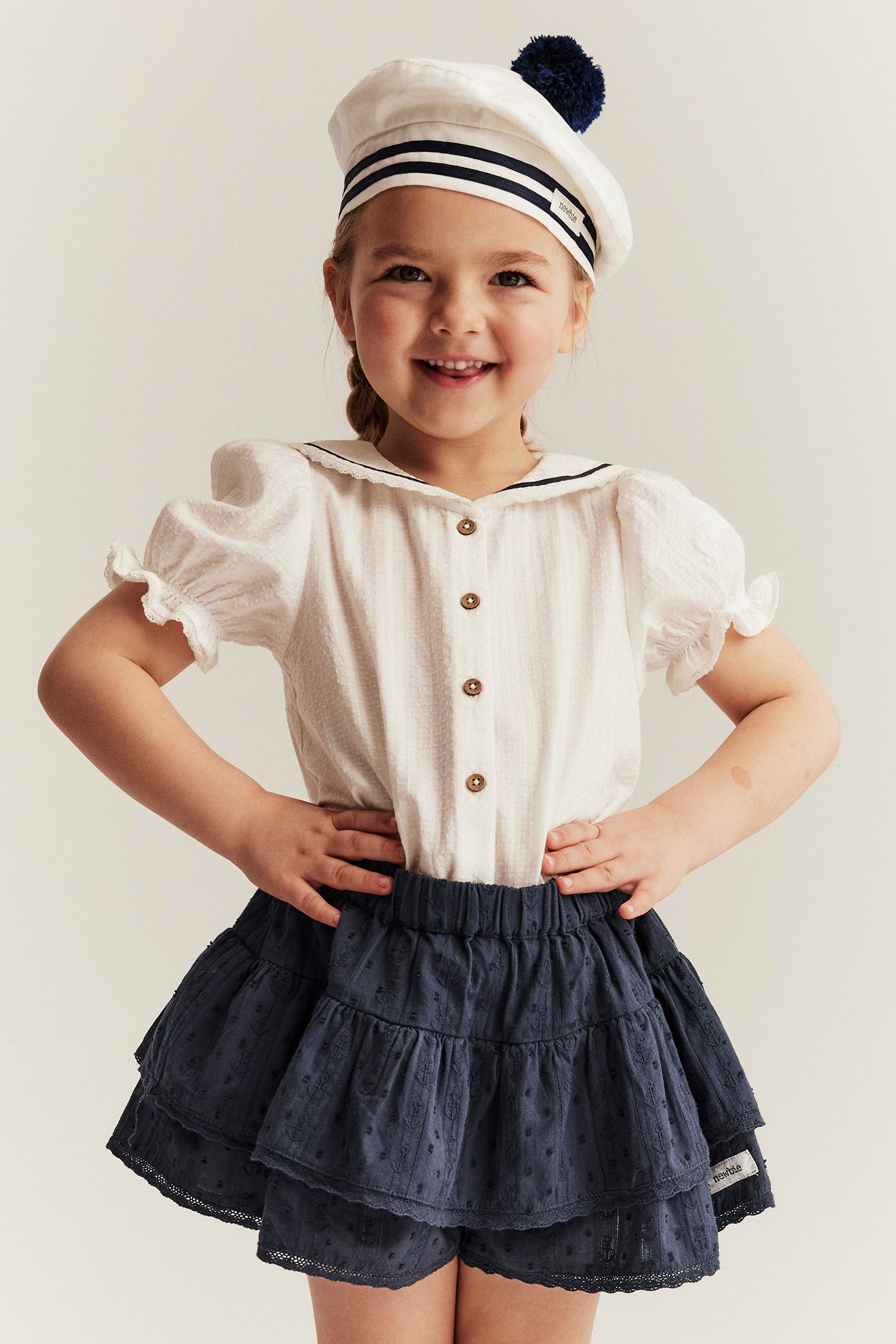 Skort with frills Dark blue Kids Kappahl - Main Image