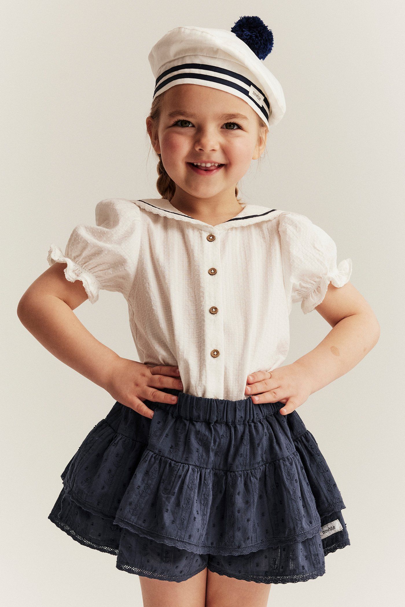 Skort with frills Dark blue Kids Kappahl