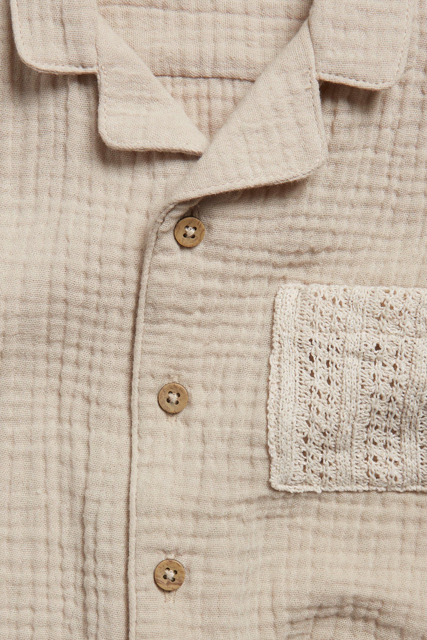 Short sleeve shirt with pocket | Beige | Kids | Newbie