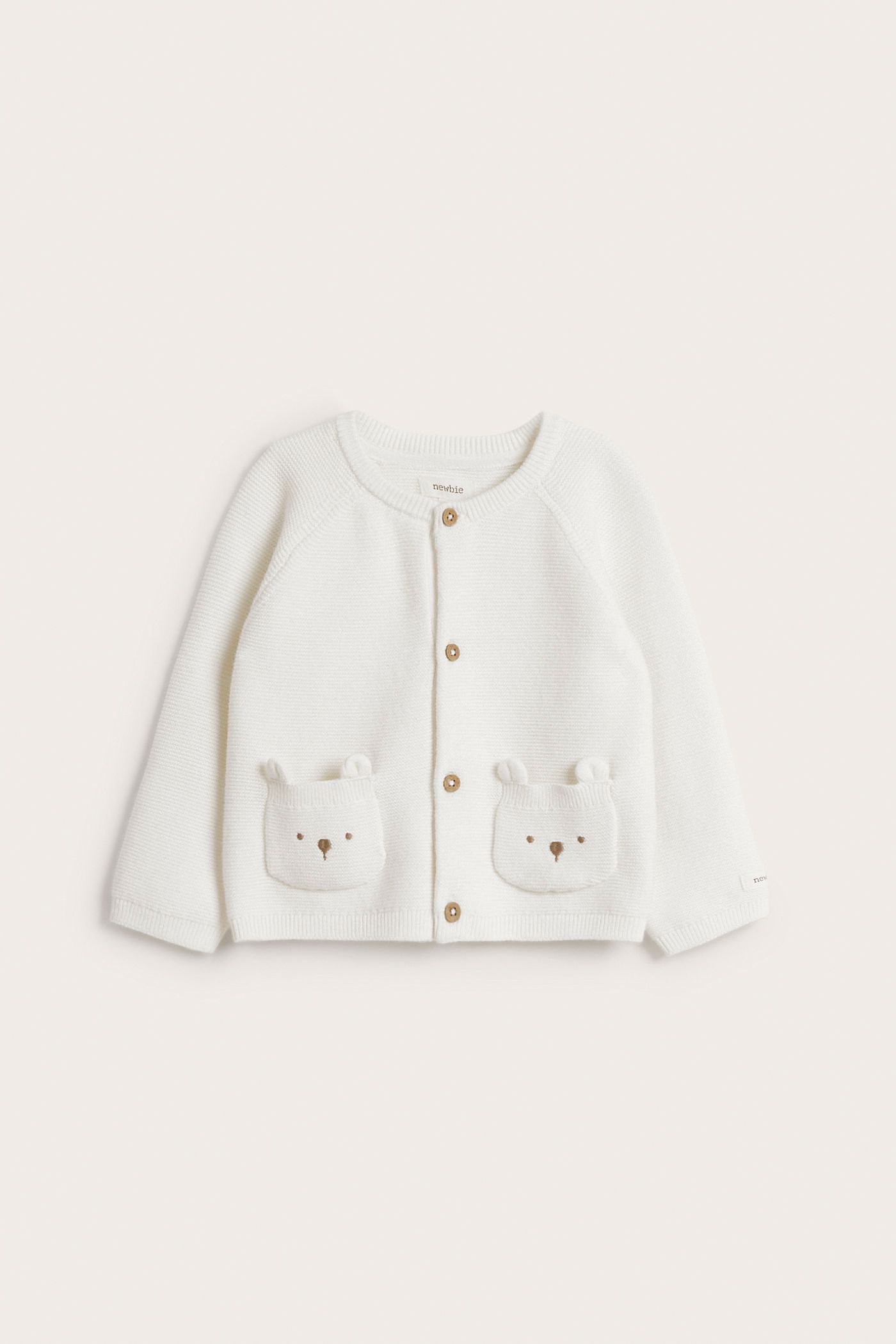 Cardigan with pockets | Off-white | Baby | Newbie
