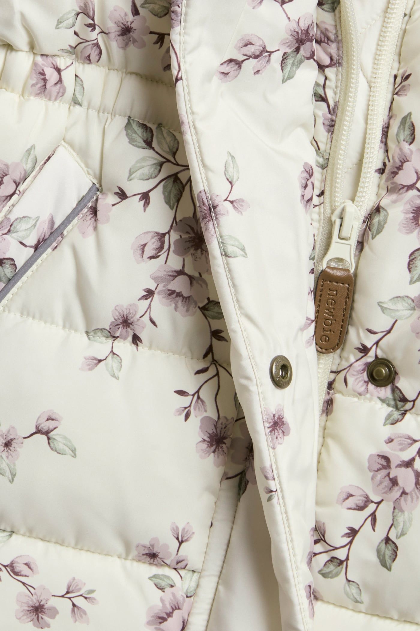 Floral padded jacket | Light beige | Kids | Newbie