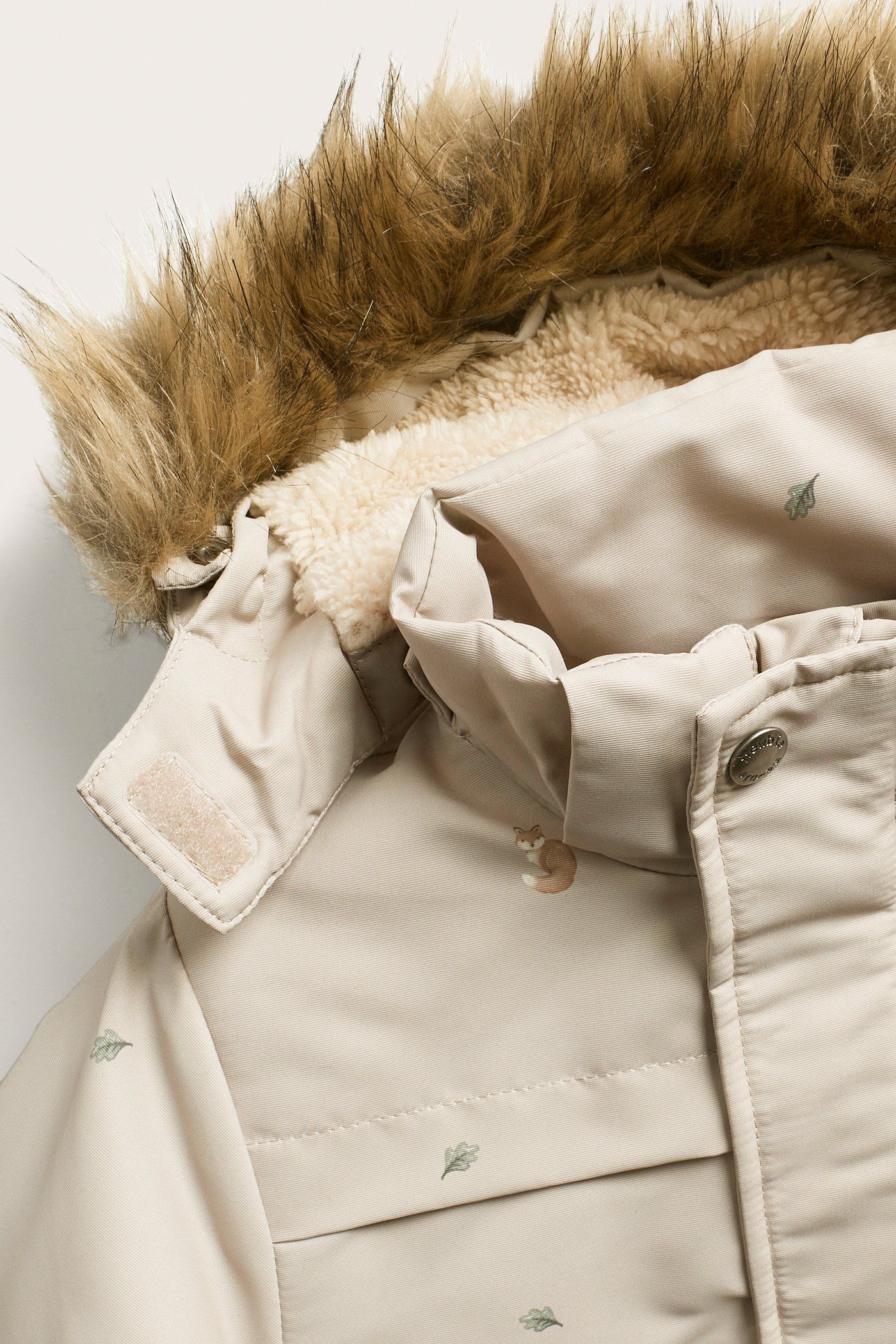 Padded jacket with fox print | Beige | Kids | Newbie