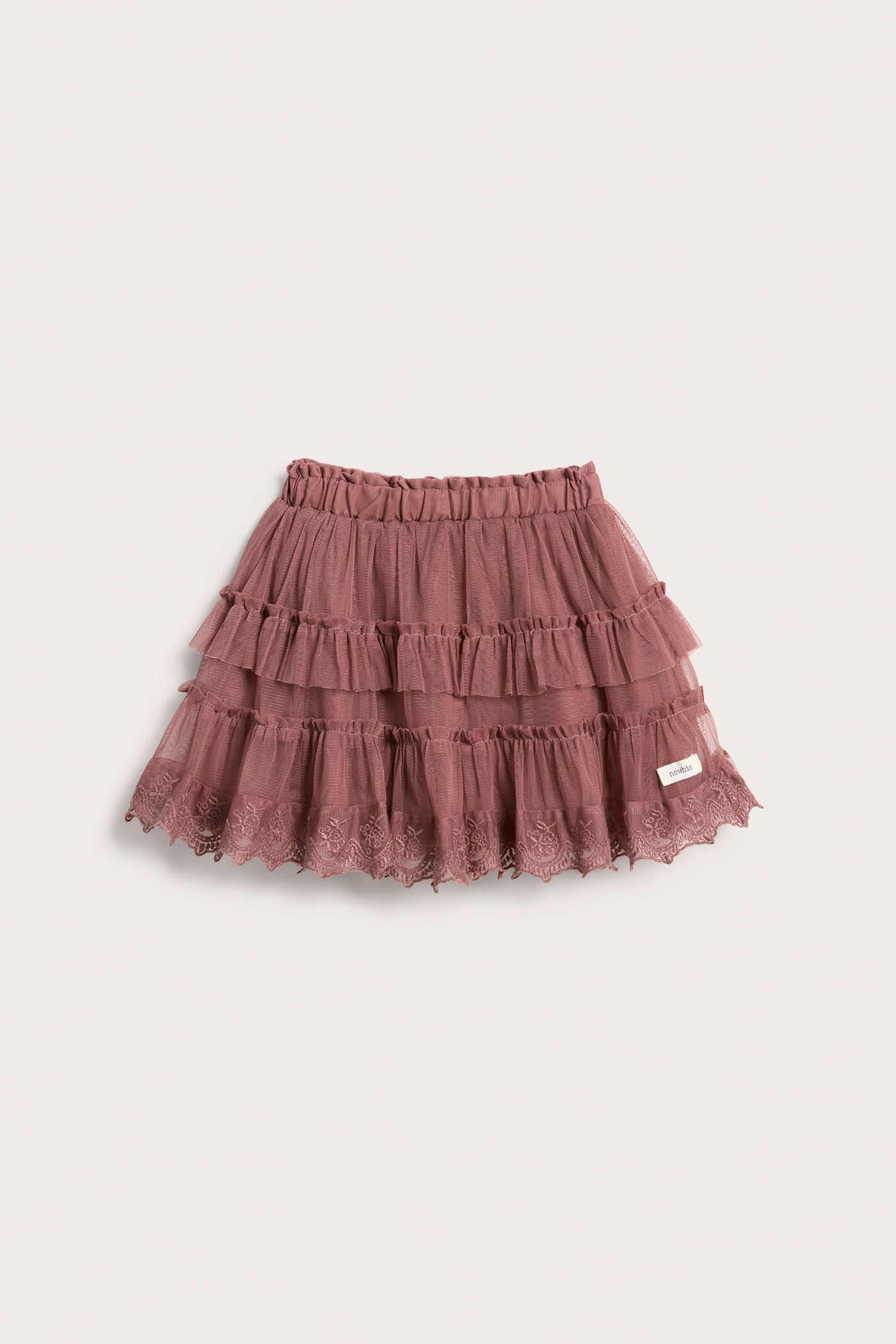 Mesh skirt with frills | Dark pink | Kids | Newbie