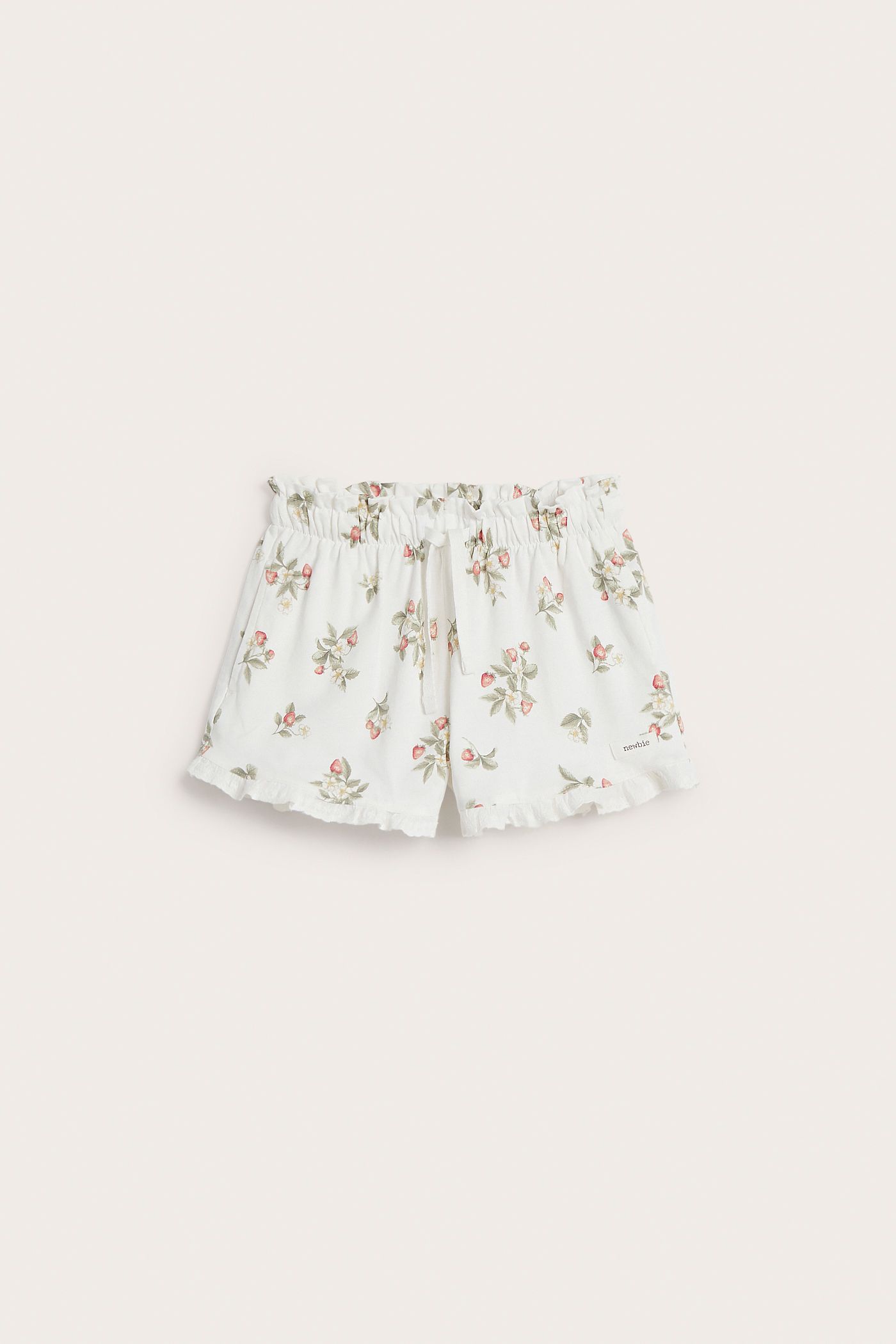 Strawberry print lace shorts | Off-white | Kids | Newbie