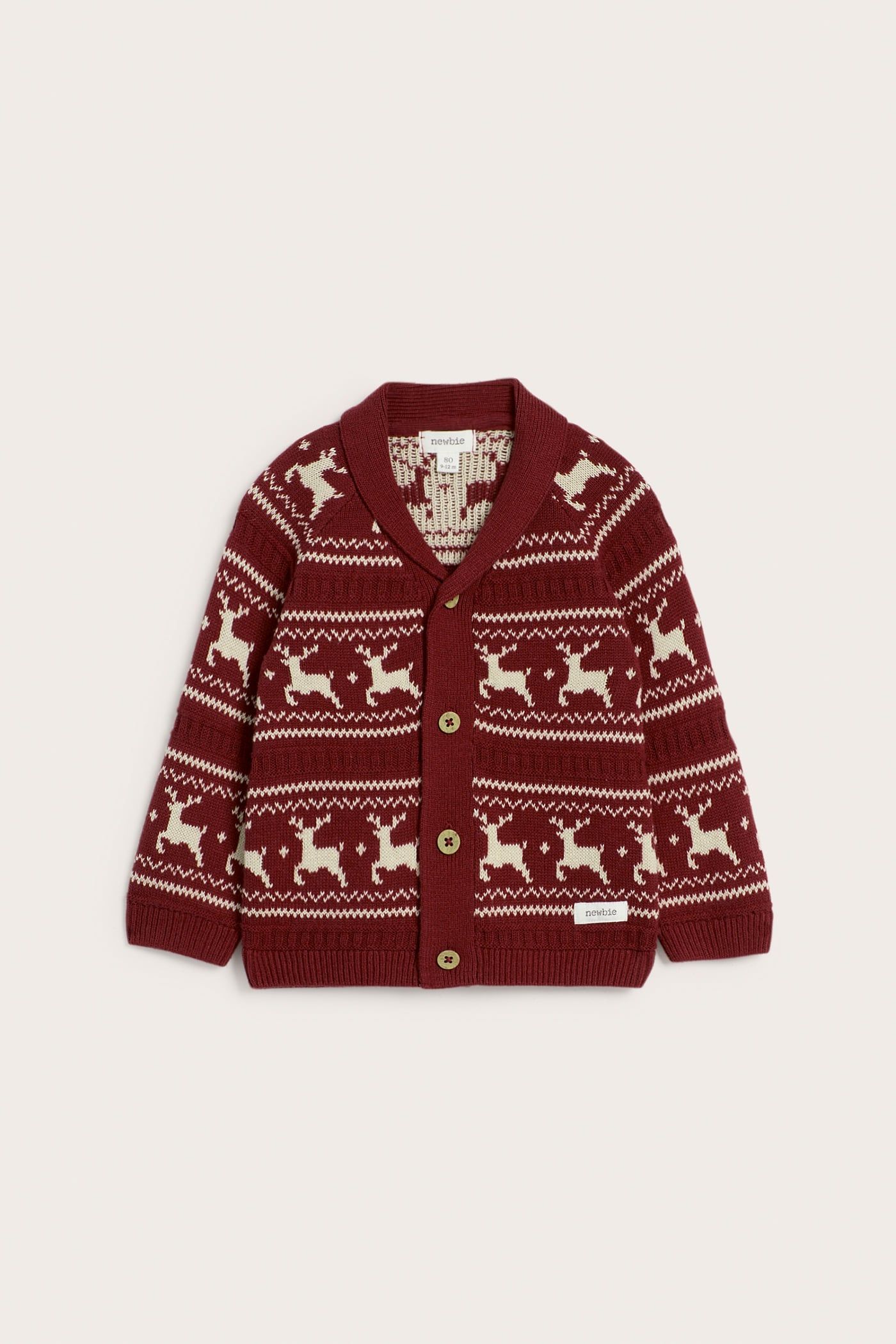 Jacquard-knit cardigan | Red | Baby | Newbie