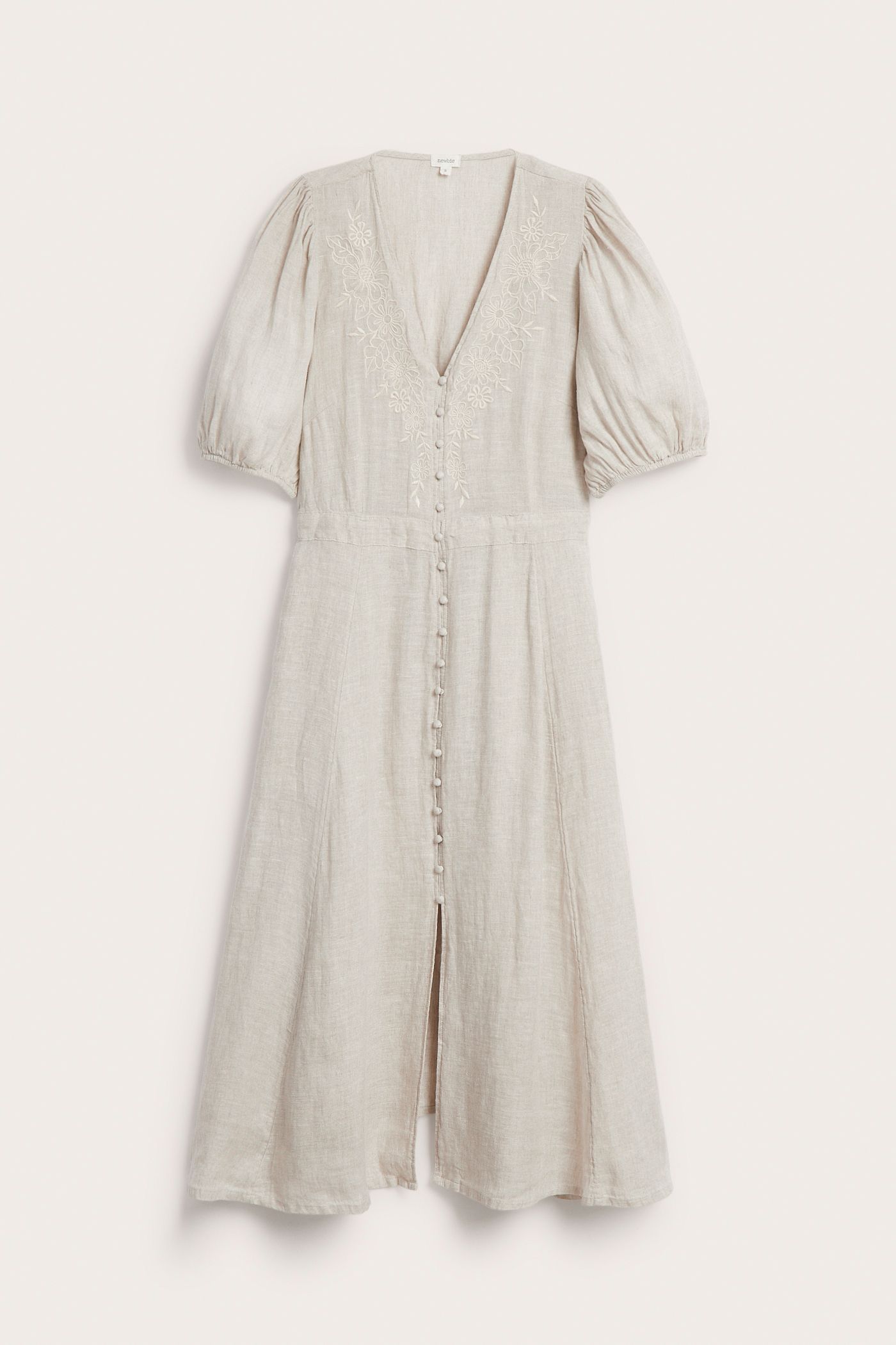 beige dress linen from Newbie Woman | Light | Kids rimba US 10 / black Color:Bright Fuchsia Zip fastening at back