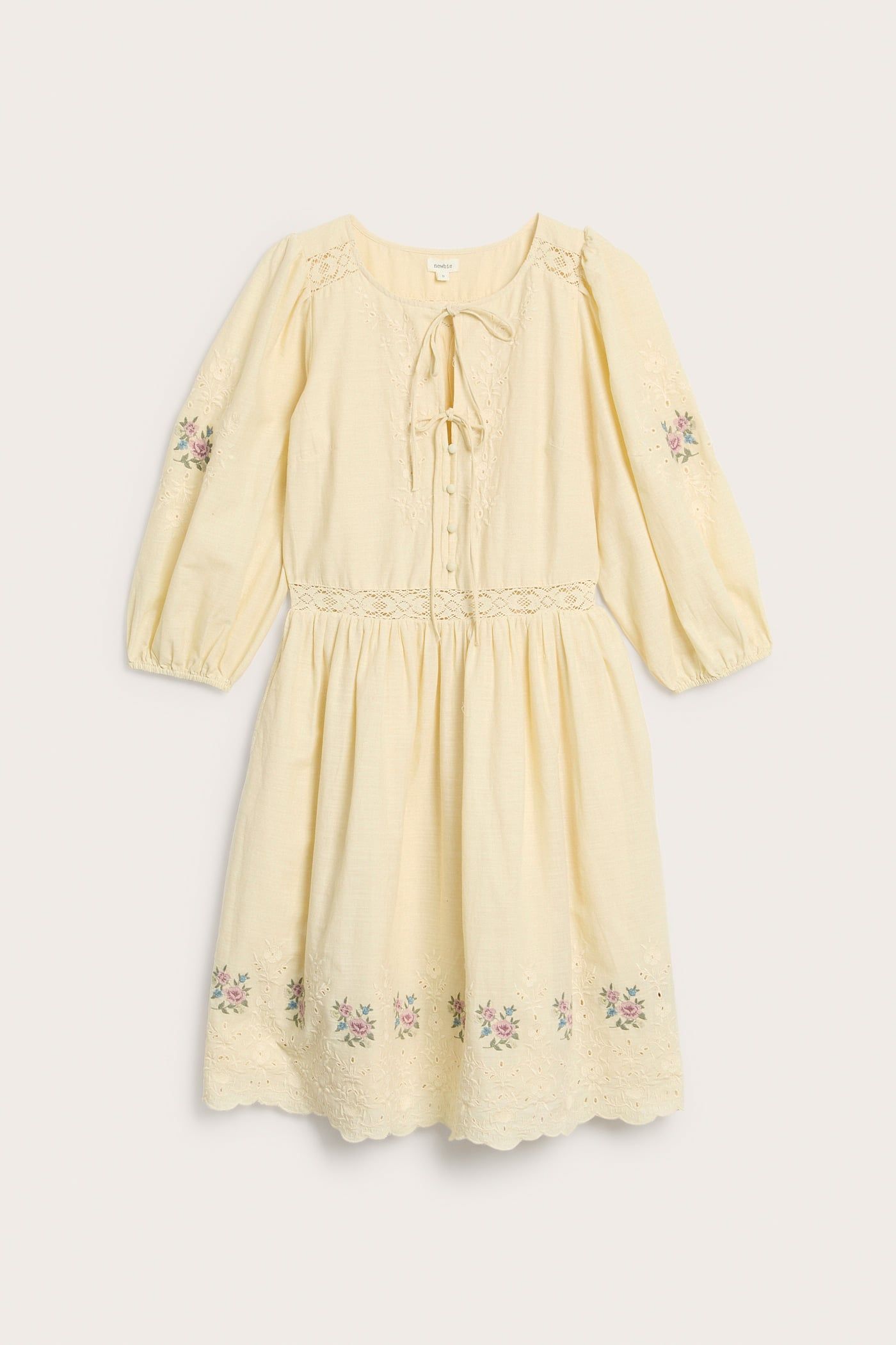 h&m yellow embroidered dress Women's Dark yellow Embroidered strappy dress