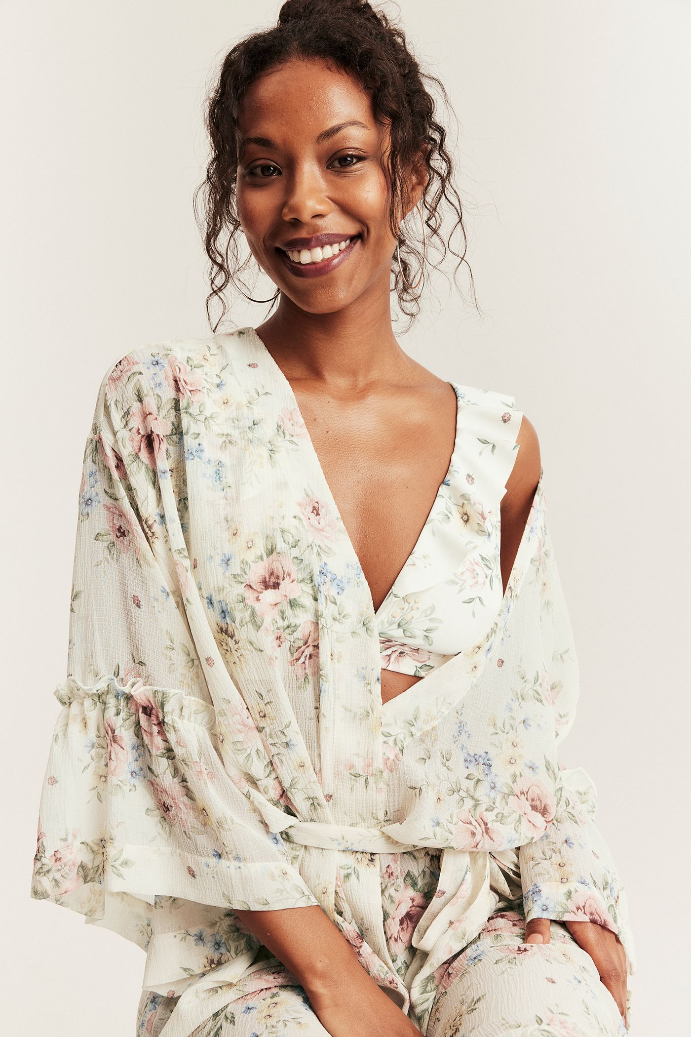 Floral kimono from Newbie Woman | Off-white | Kids | Newbie