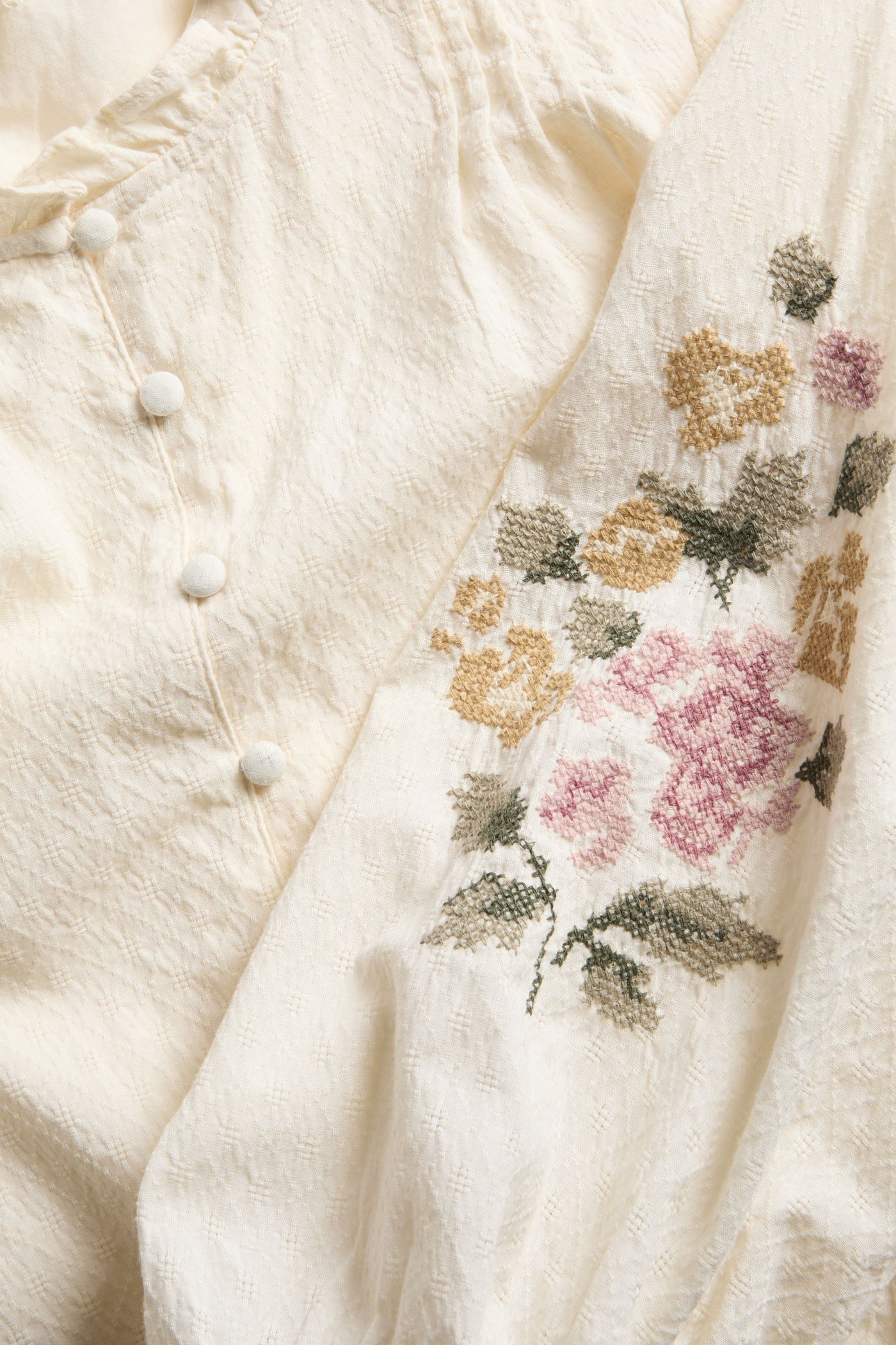 Embroidered peplum blouse Newbie Woman | Off-white | Kids | Newbie