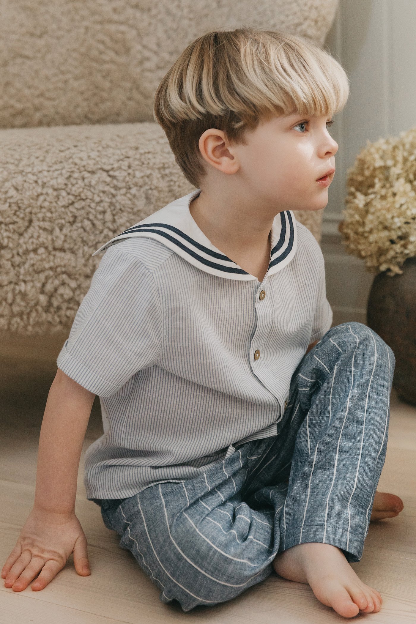 Boy in a sailor shirt