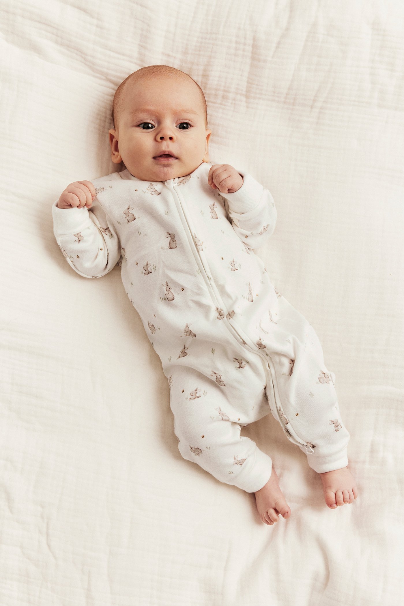 Floral jumpsuit with lace | Off-white | Baby | Newbie