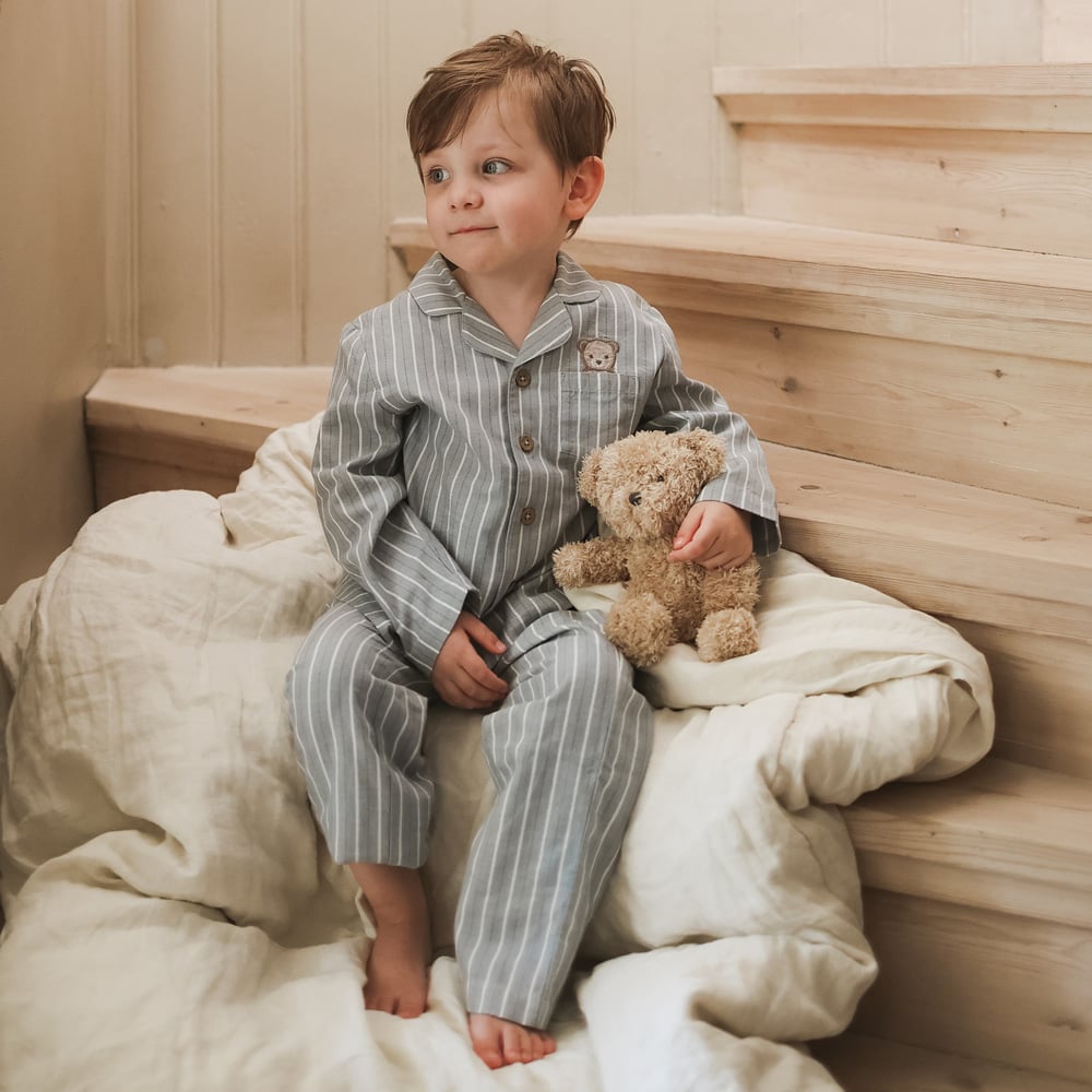 Boy in blue pyjama