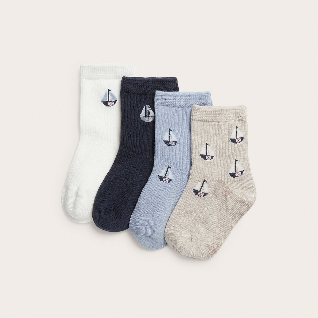 Socks with sail-boats