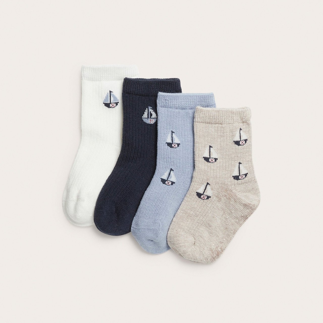 Socks with sail-boats