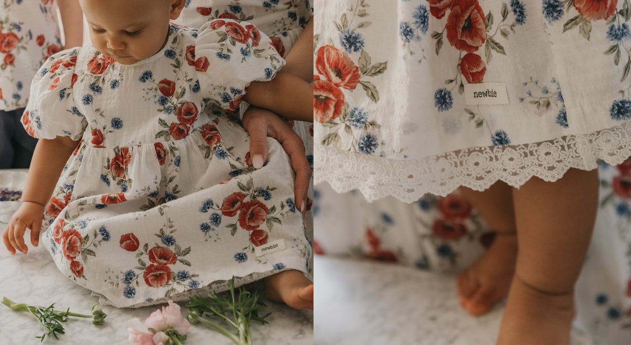 Kids having a tea party wearing cute occasionwear