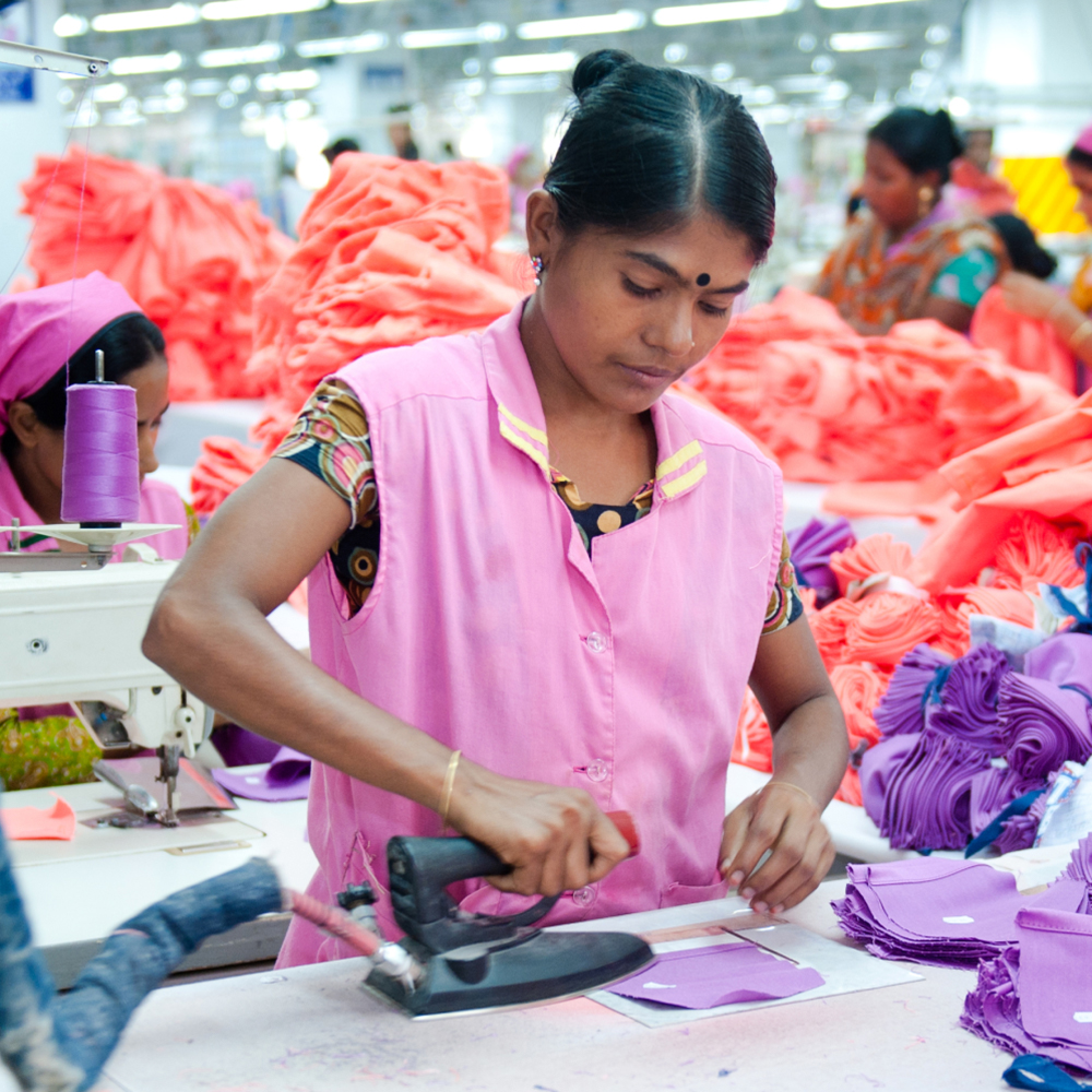 Woman working in a factory