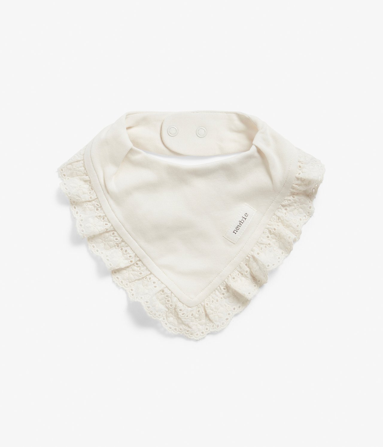 Bib with lace - Off-white - 1