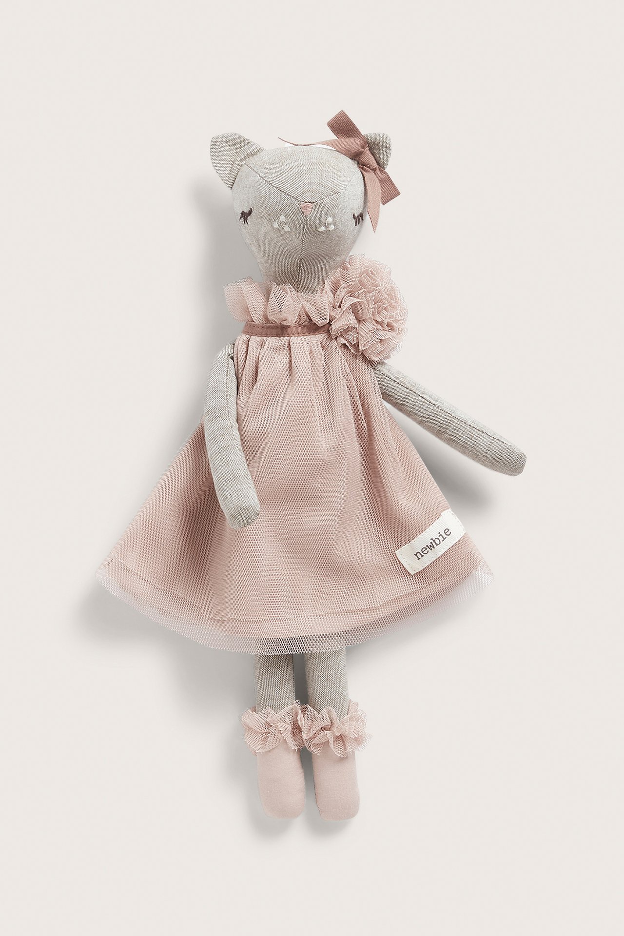 Deer soft toy with tulle dress