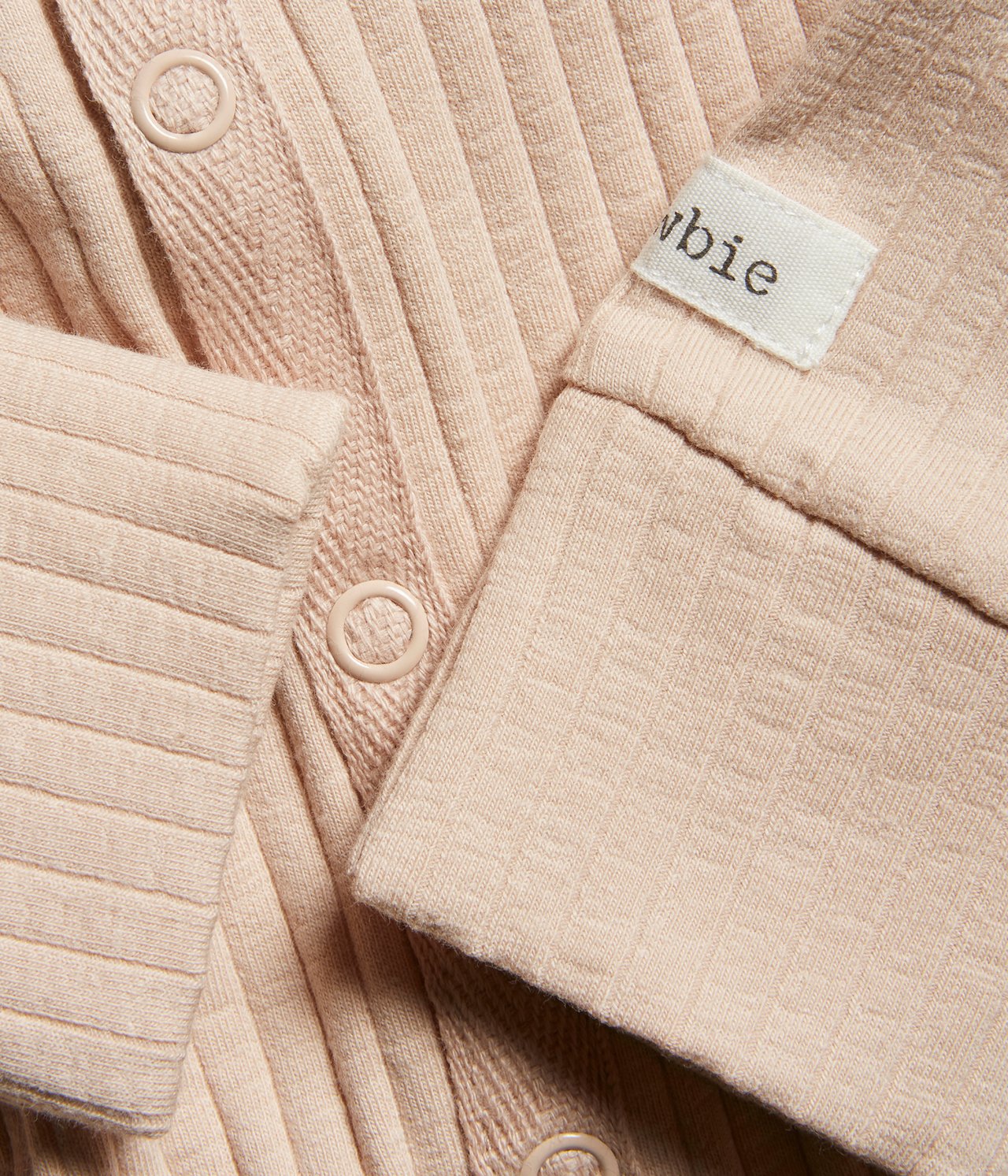 Baby pink ribbed sleepsuit - Hellrosa - 1