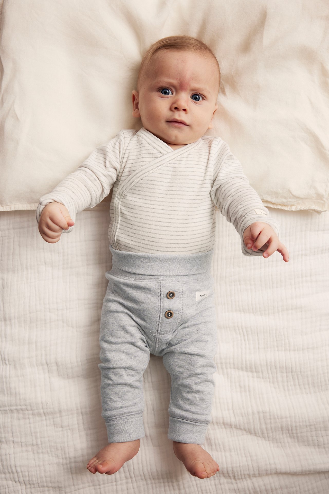 Baby leggings - Grey mélange - 4