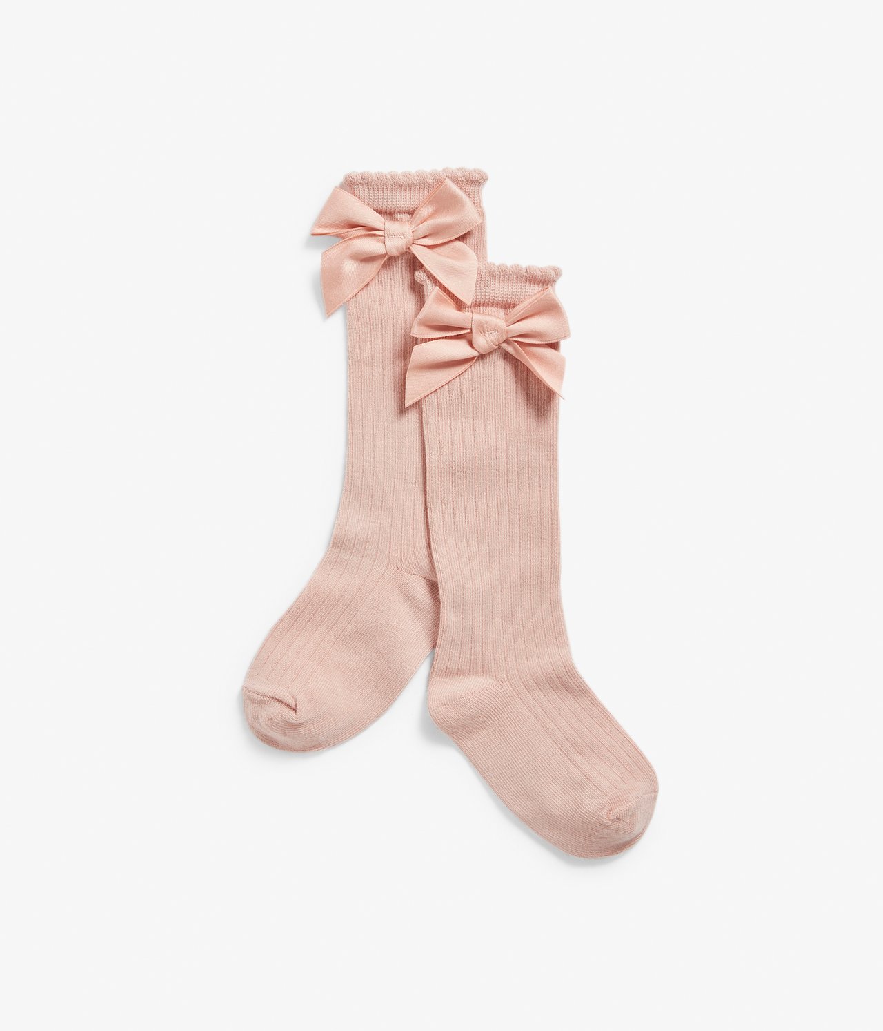 Kids pink bow knee-highs - Rosa - 1