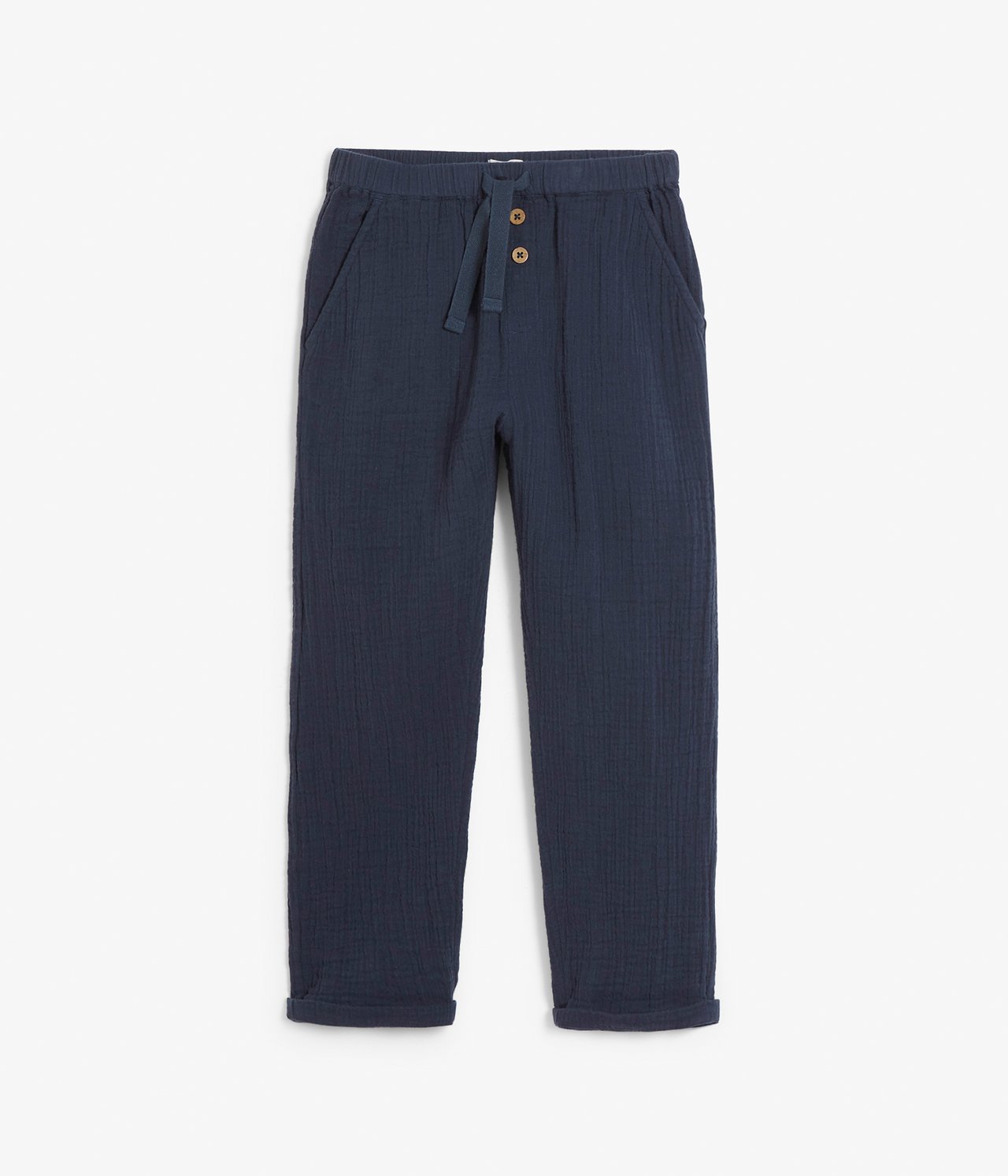 Kids blue crêpe trousers - Dunkelblau - 5