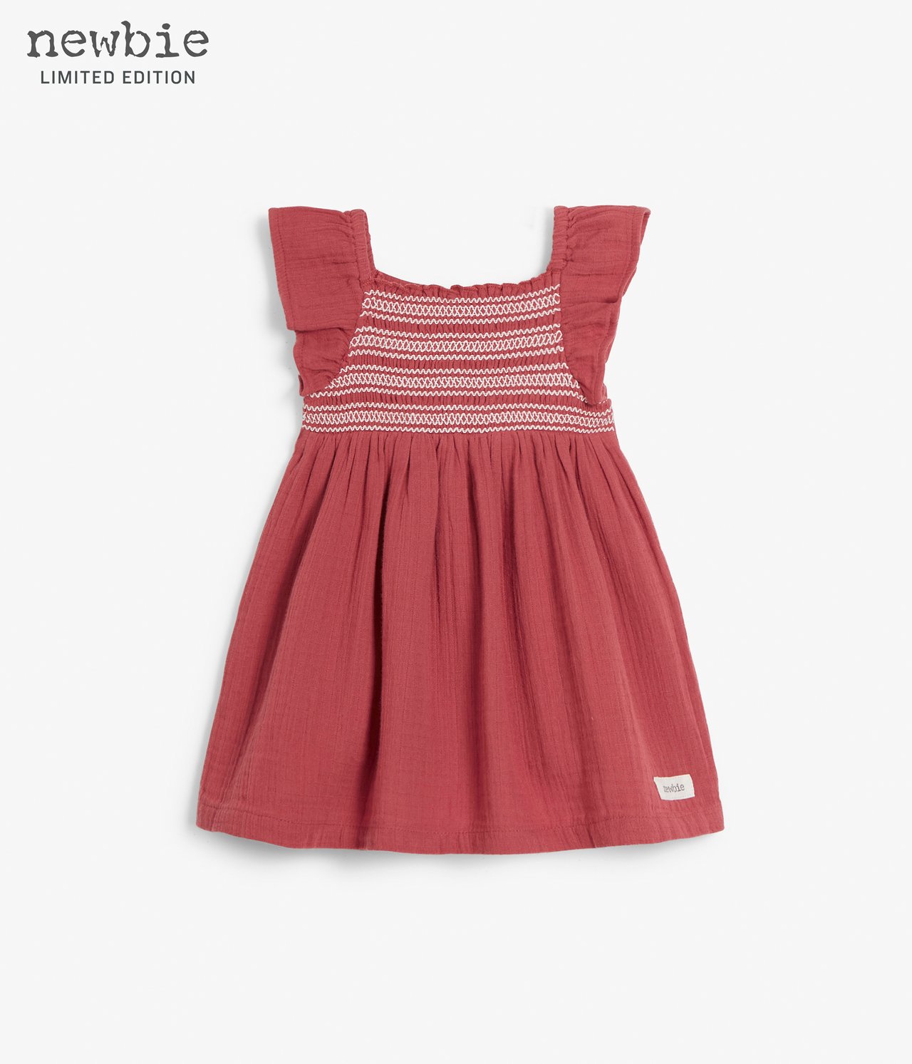Baby red smocked dress - Rot - 6