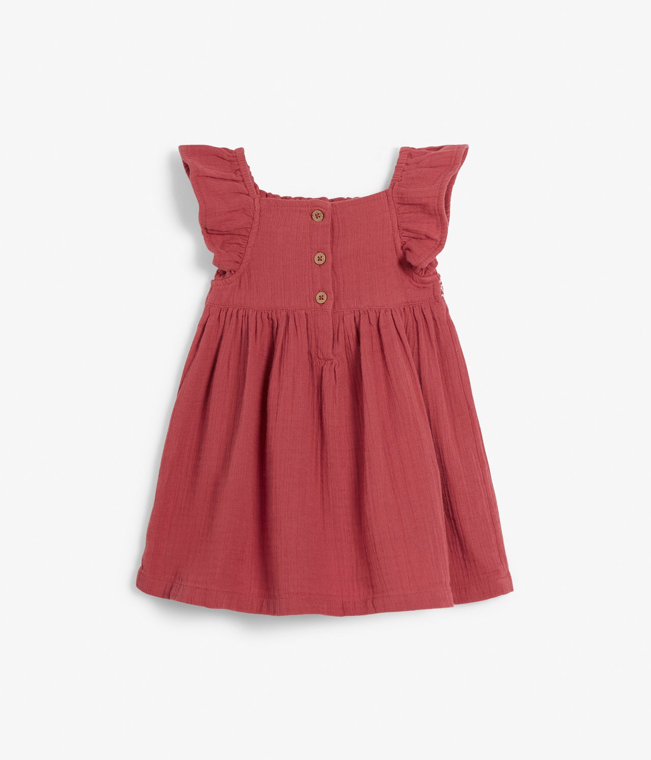 Baby red smocked dress - Rot - 7