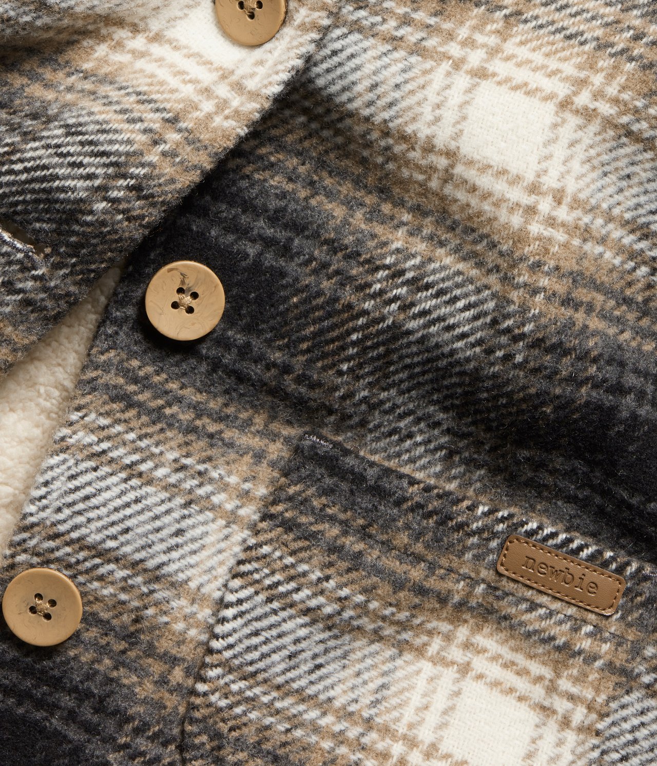 Kids grey checked coat - Grey mélange - 7