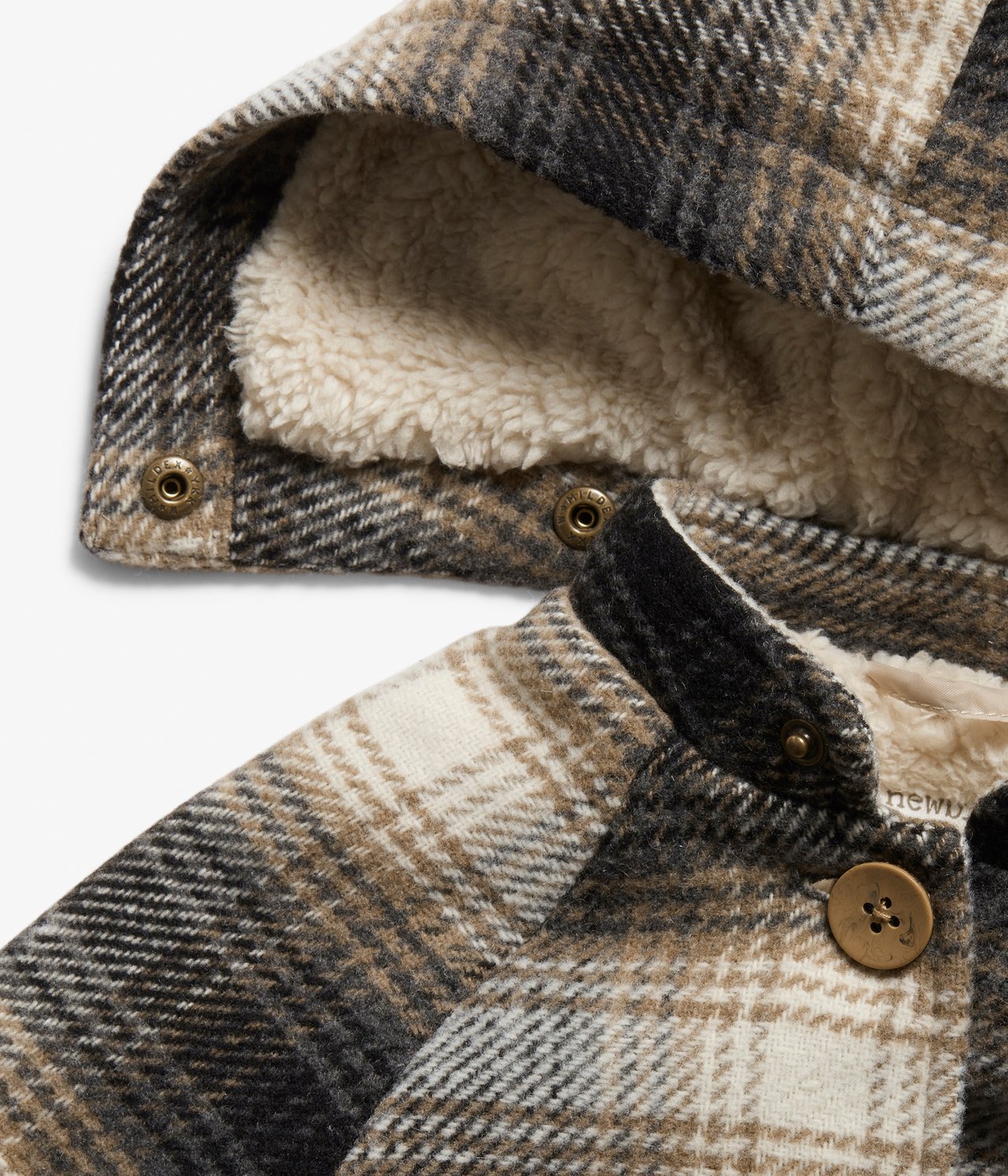 Kids grey checked coat - Grey mélange - 8