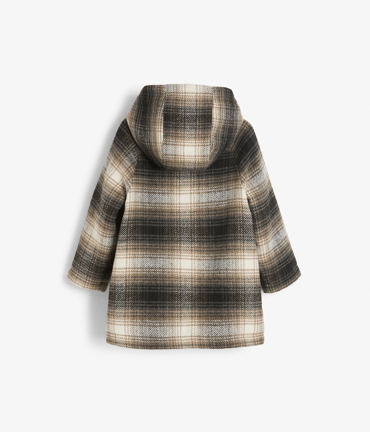 Kids grey checked coat - Grey mélange - 10