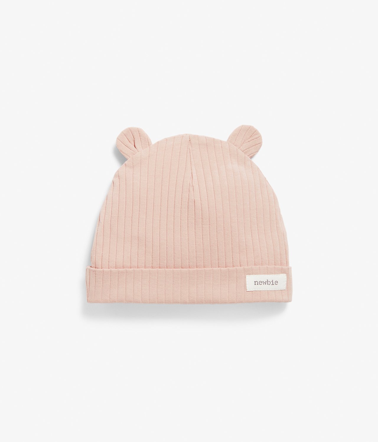Baby soft pink hat with ears - Light pink - 2