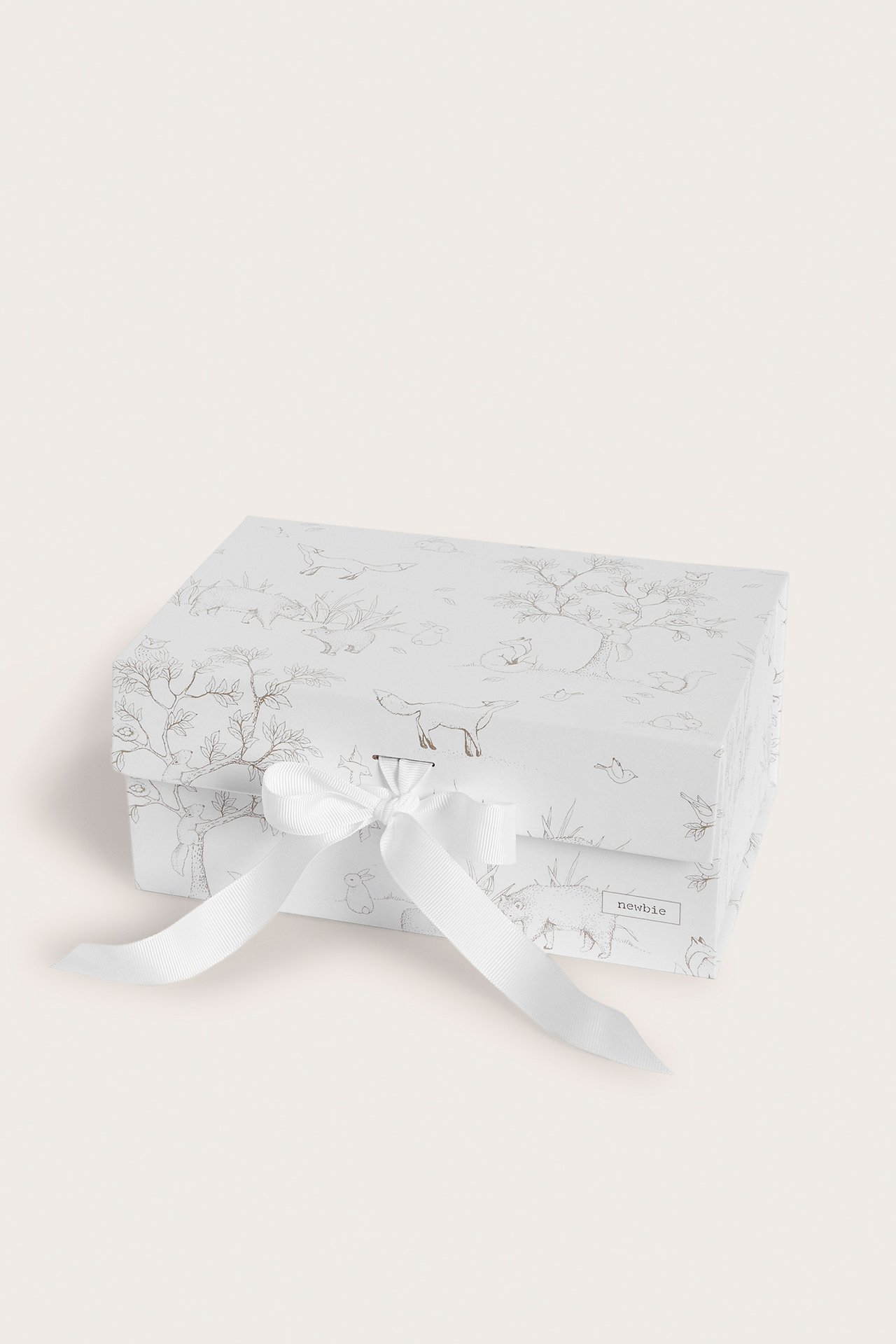 Animal patterned small gift box - Off-white - 2