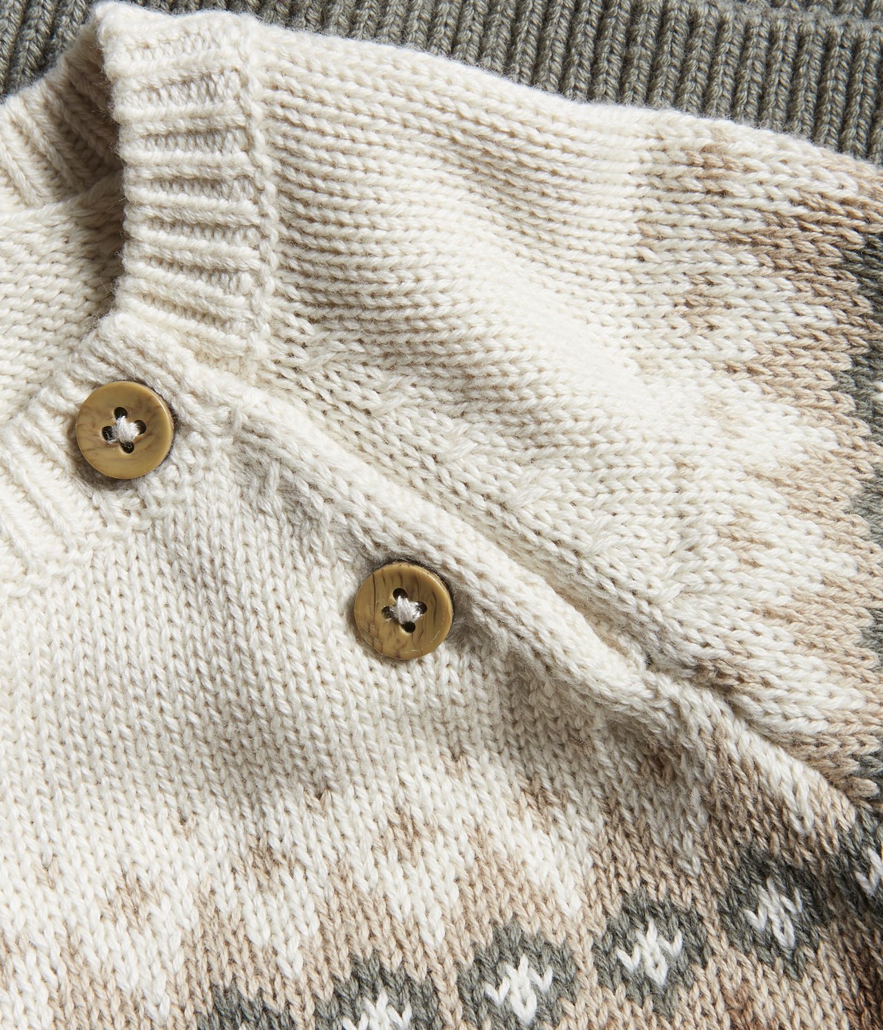 Baby jacquard knit sweater - Green - 4