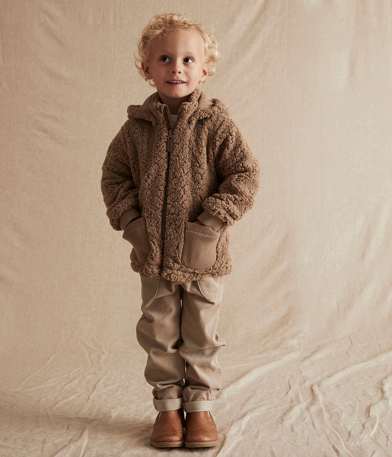 Teddy jacket - Brown - 2