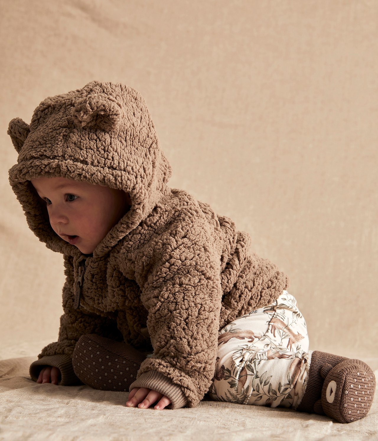 Teddy fur jacket - Brown - 3