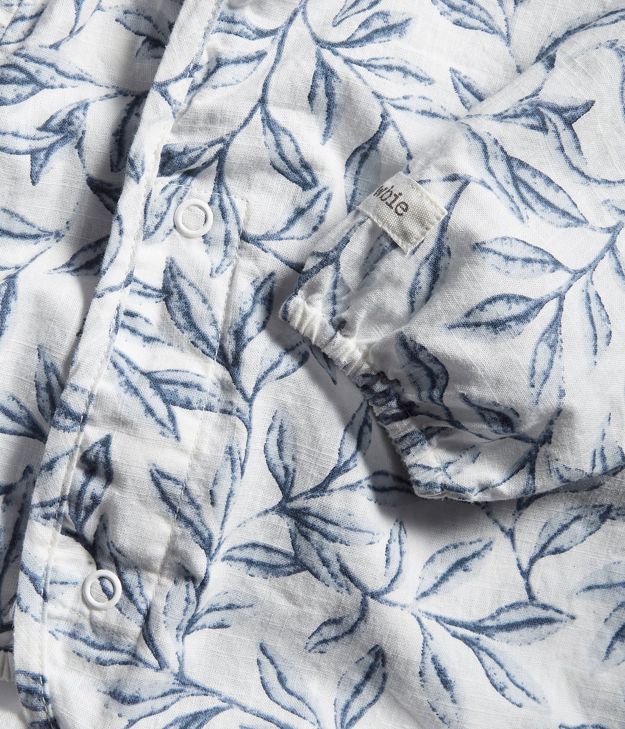Leaf crêpe bodysuit - Dark blue - 1