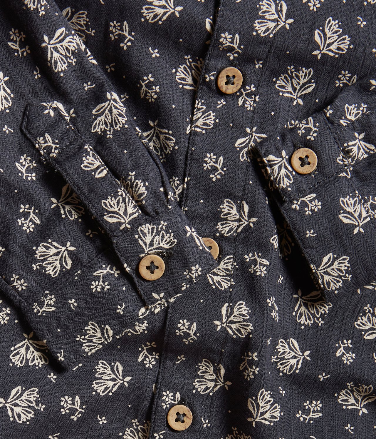Baby black floral shirt - Schwarz - 4