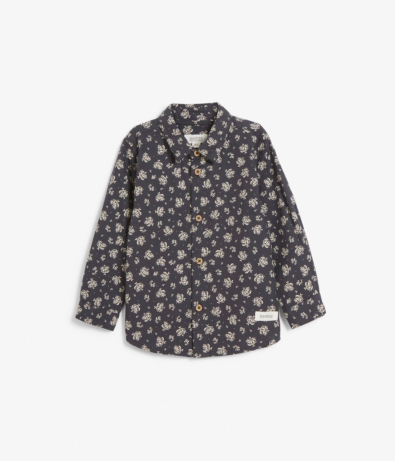 Baby black floral shirt - Schwarz - 5