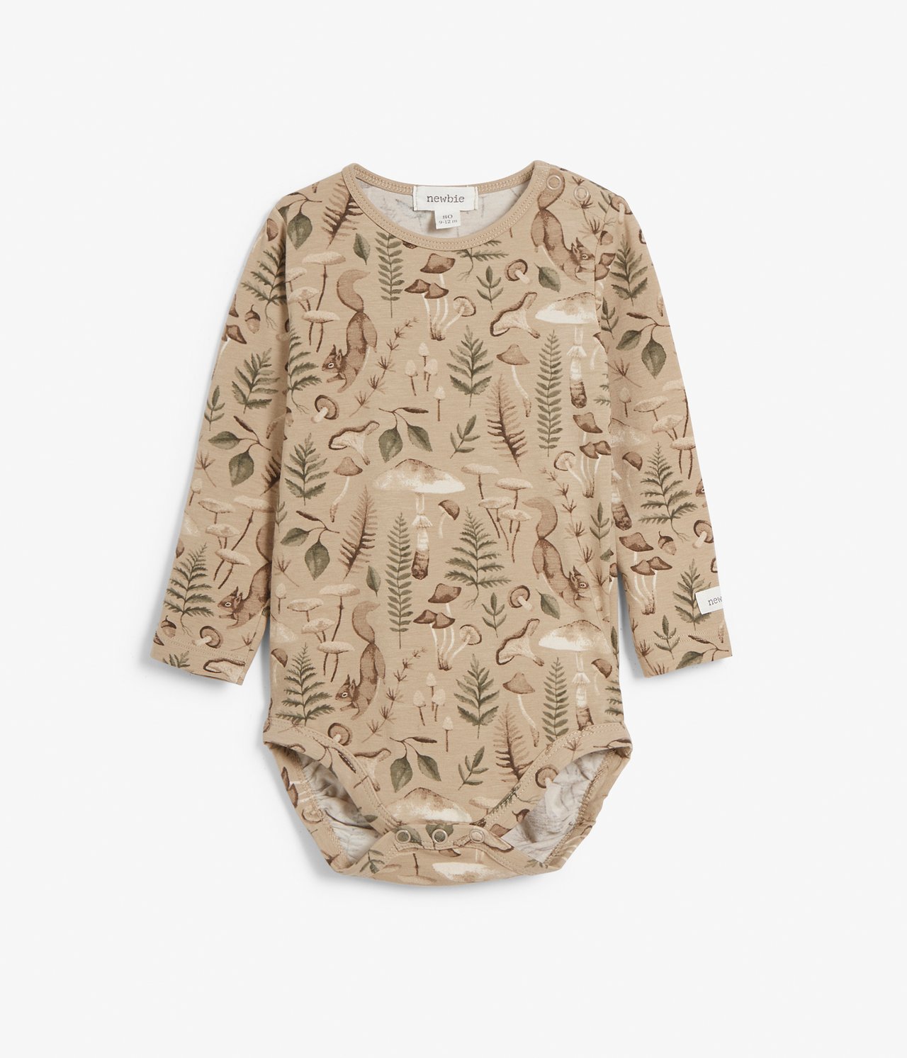 Baby beige mushroom bodysuit - Beige - 4