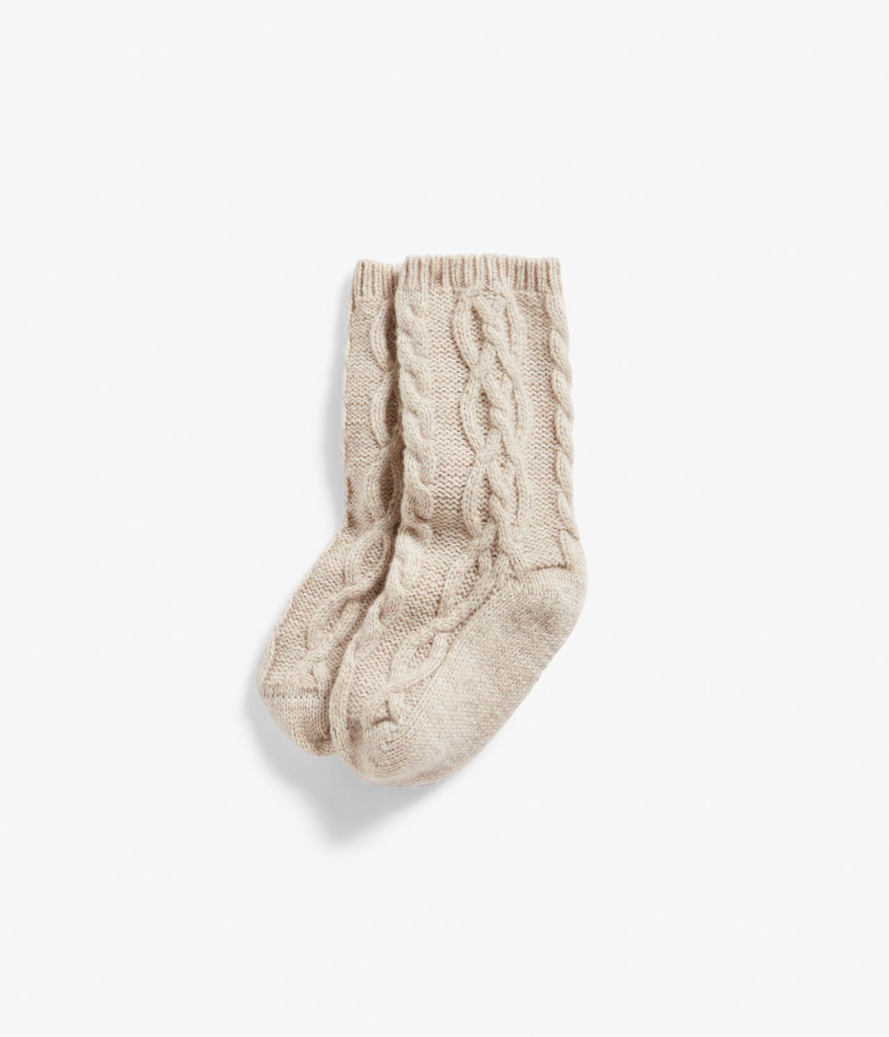 Kids beige cable knit socks - Hellbeige - 1