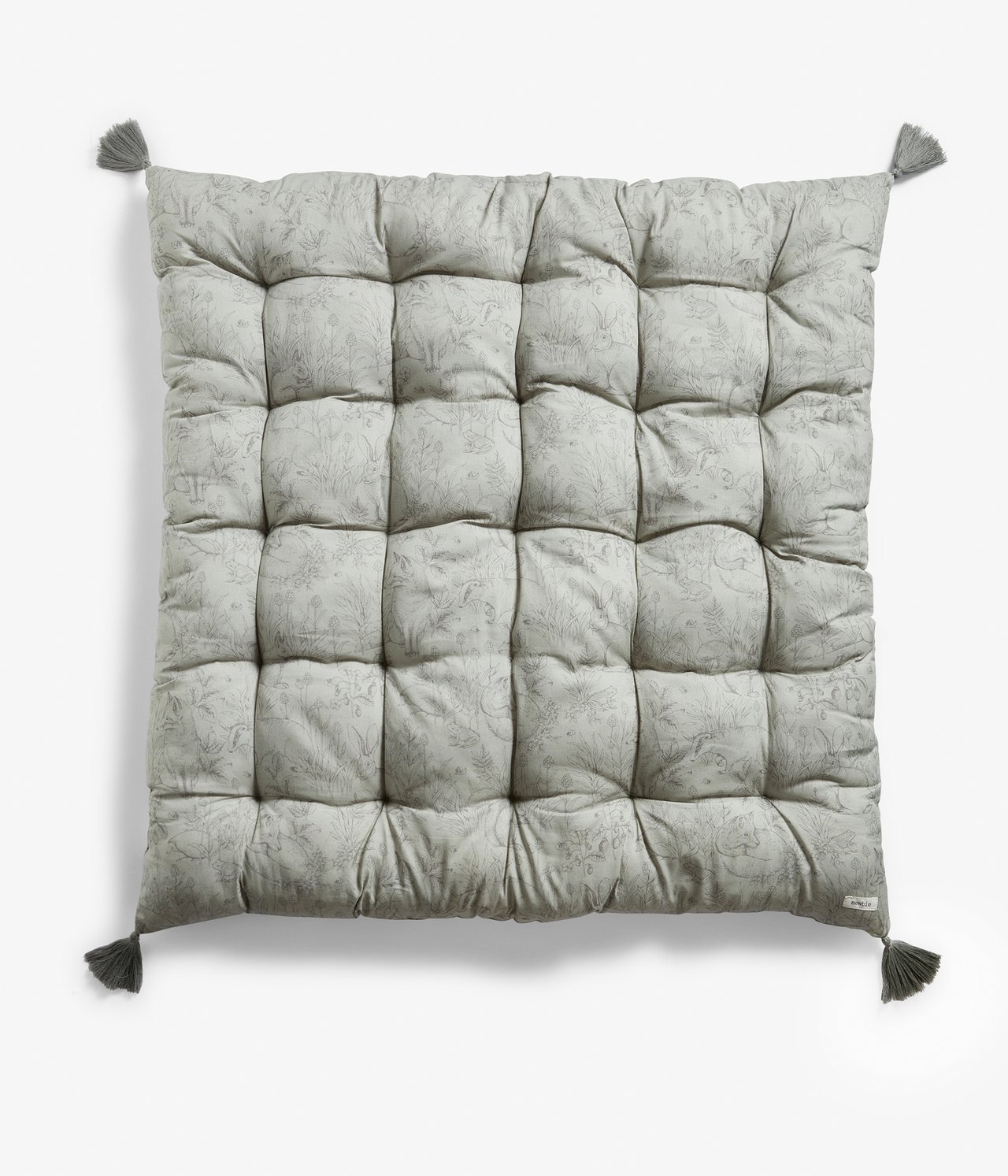 Animal print floor cushion - Dark green - 4