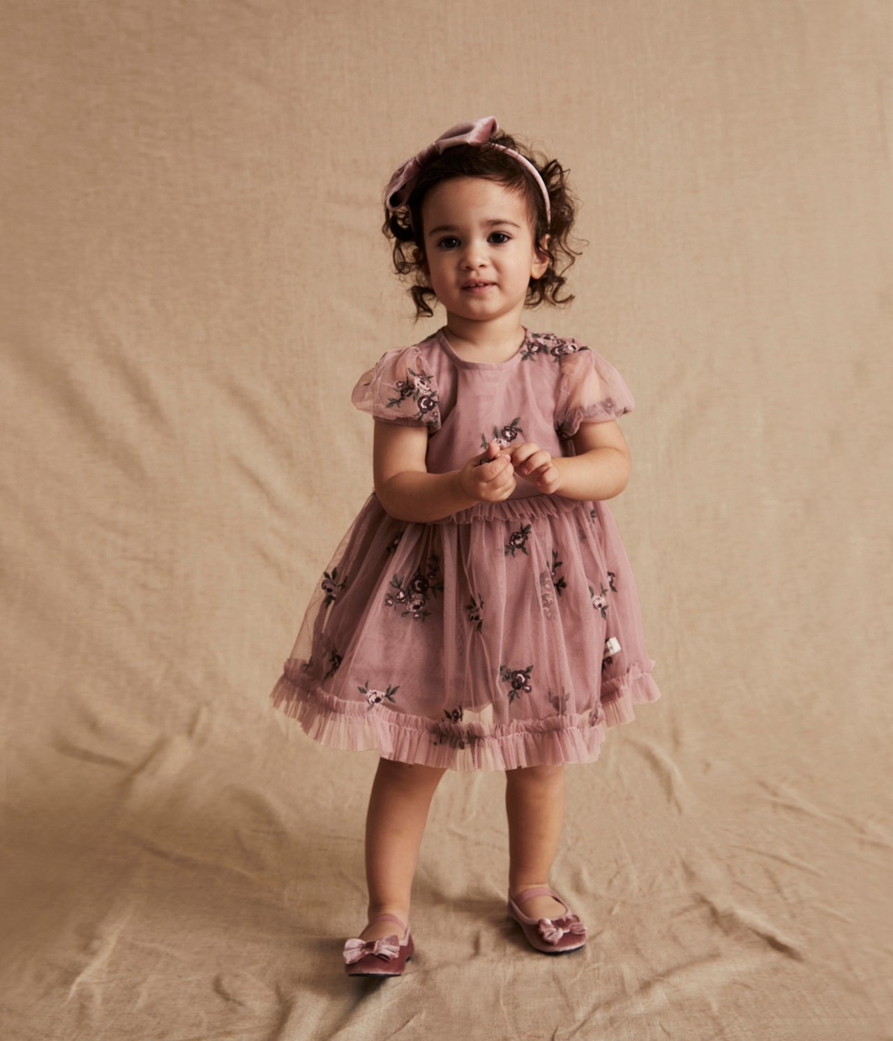 Baby pink floral tulle dress - Rosa - 2