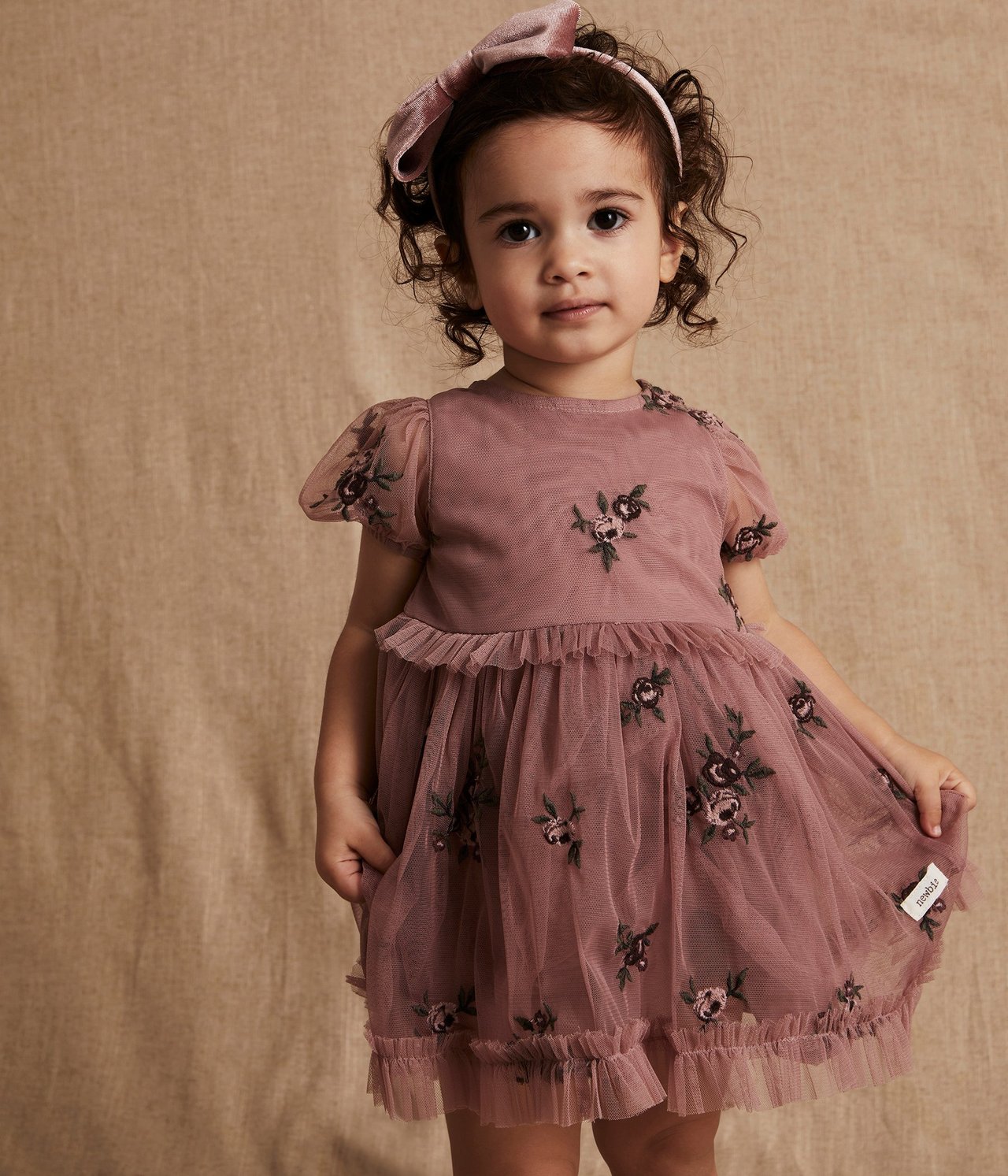 Baby pink floral tulle dress - Rosa - 6